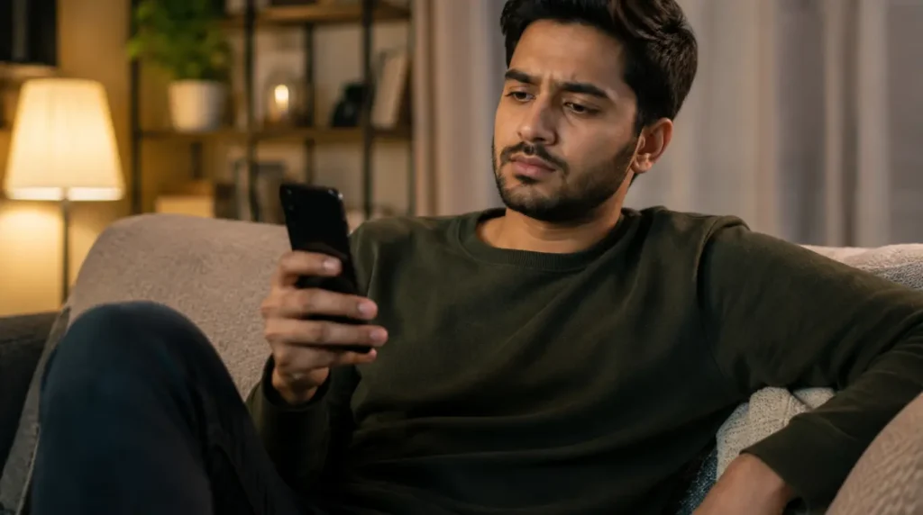Person checking PayPal app on phone after a checkout screen failed to load