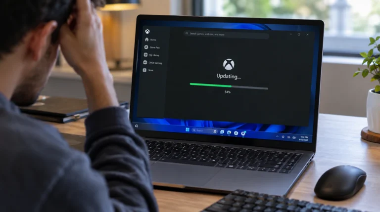 Xbox app stuck on updating screen on a Windows 11 laptop